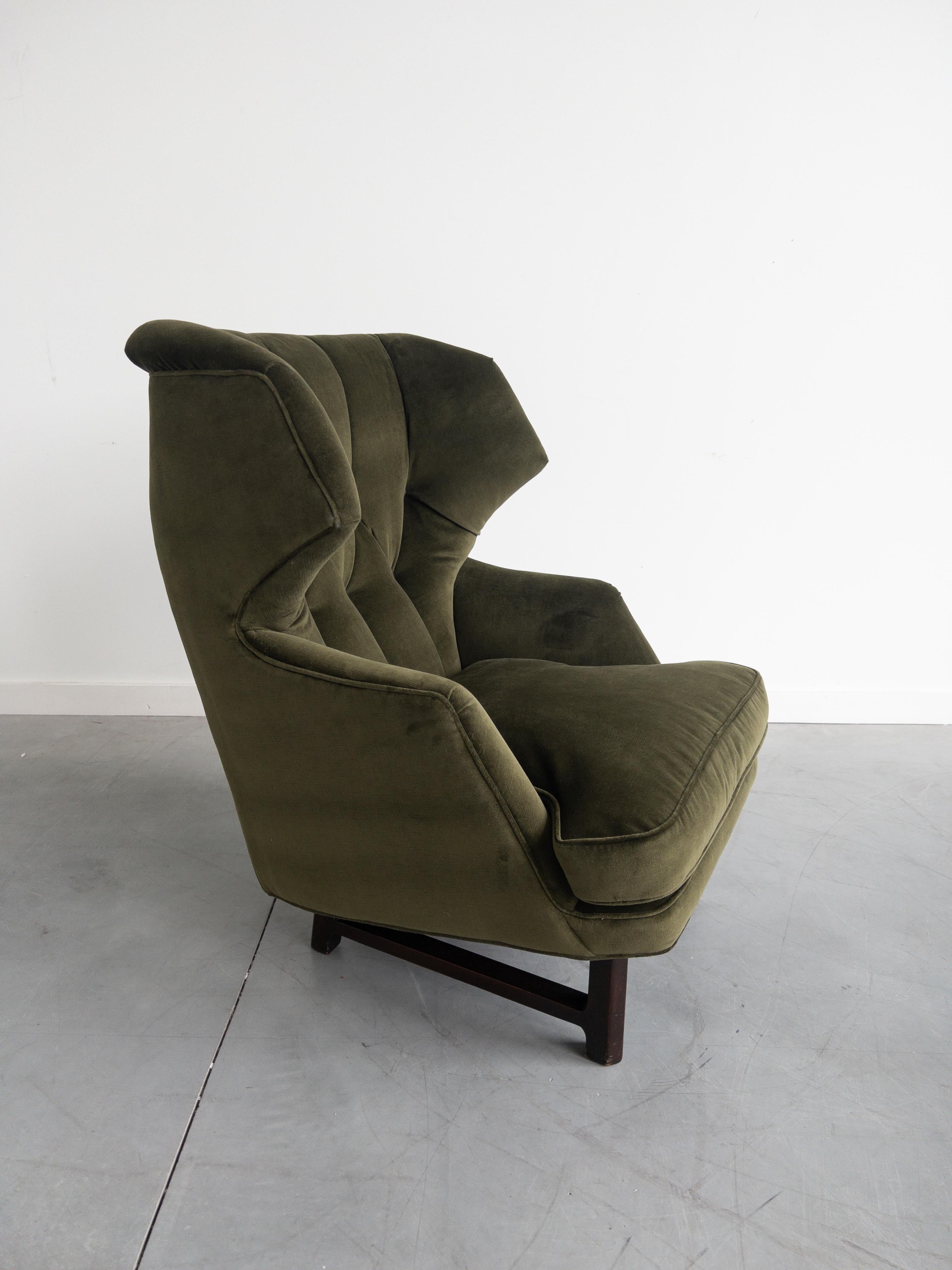 American Janus Wing Chair and Ottoman by Edward Wormley for Dunbar