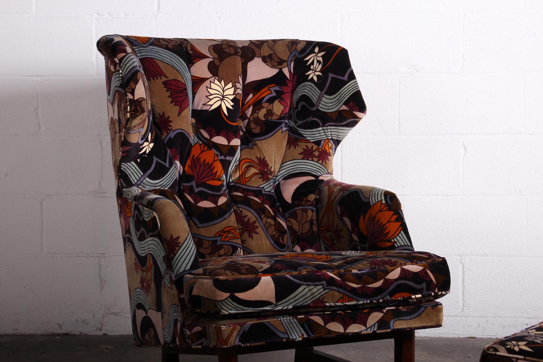 Janus Wing Chair and Ottoman by Edward Wormley for Dunbar 1