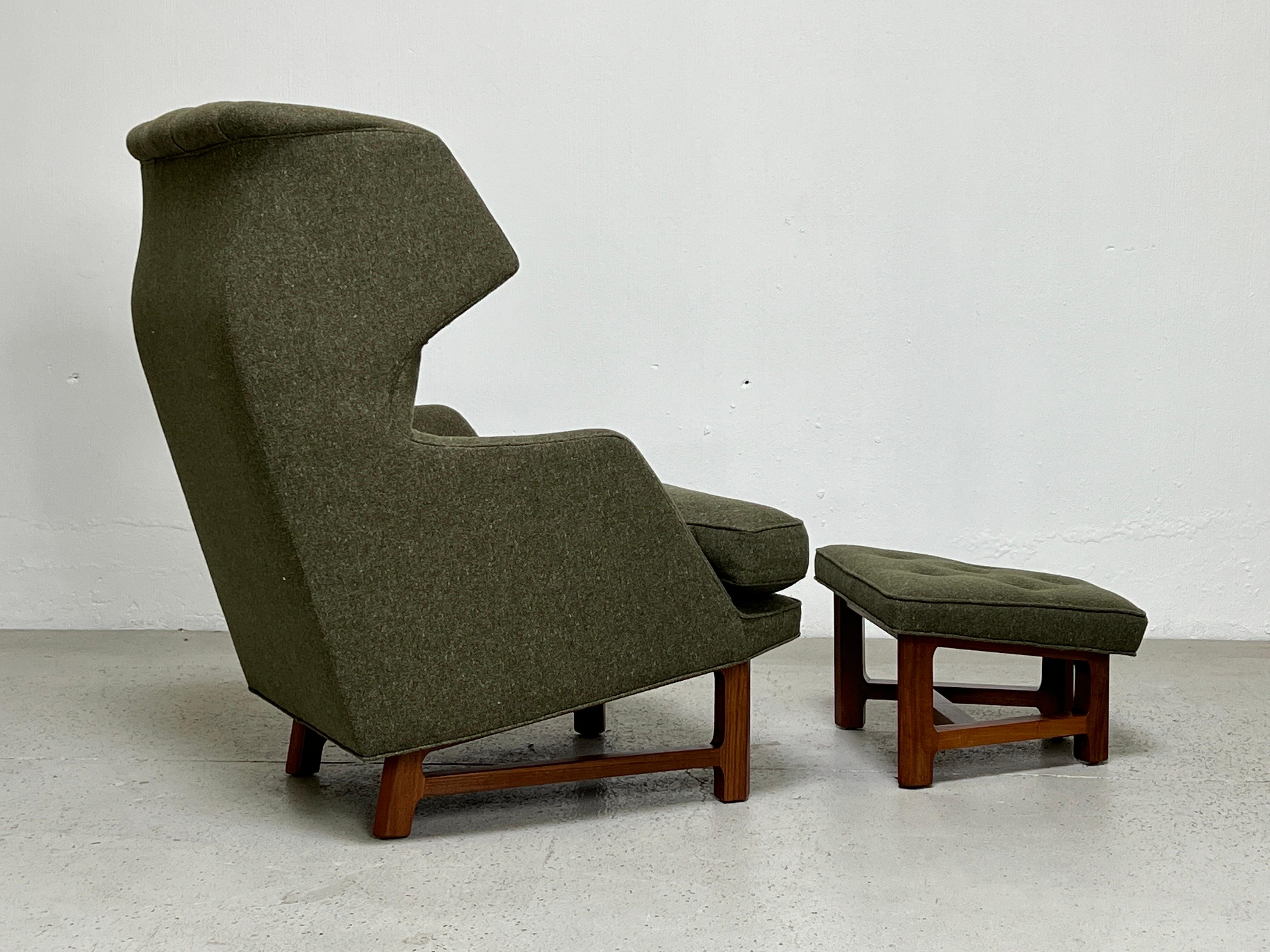Janus Wing Chair and Ottoman by Edward Wormley for Dunbar 3