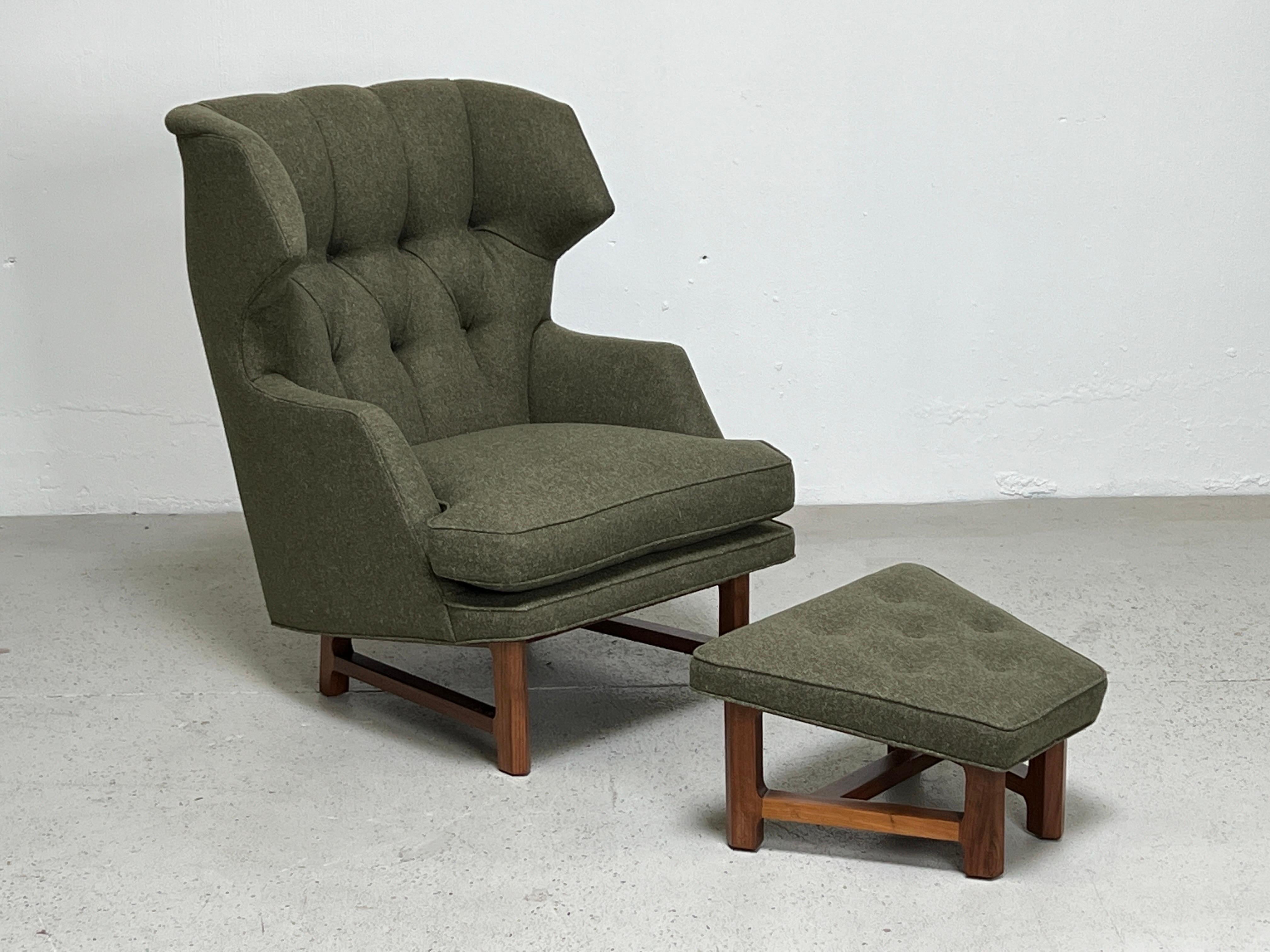 Janus Wing Chair and Ottoman by Edward Wormley for Dunbar 4