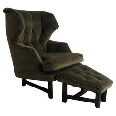 Janus Wing Chair and Ottoman by Edward Wormley for Dunbar
