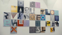 A  from The Message Series - Contemporary Abstract Oil Pastel Painting, Framed