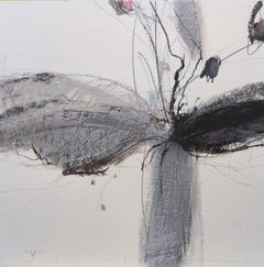 Ikebana 3 - Contemporary Plants and Flowers Oil Pastel Painting