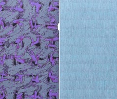 Purple Flyeater - Contemporary Abstract Expressive Oil Pastel Painting