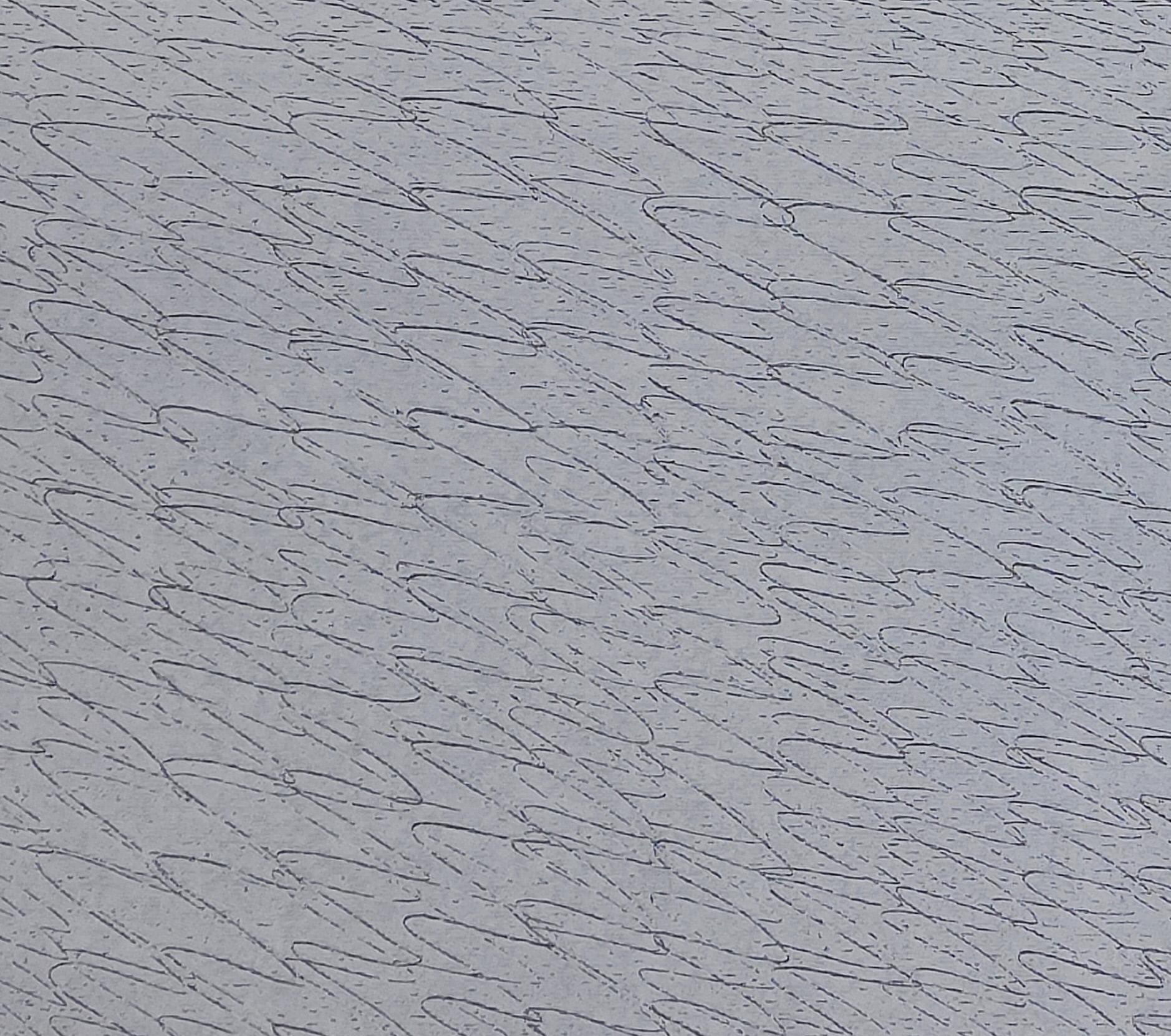 Roter Kardinal  Zeitgenössisches abstraktes, expressionistisches Öl-Pastellgemälde (Grau), Abstract Drawing, von Janusz Kokot