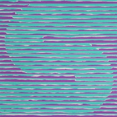 S  dalla serie The Message - Pittura astratta contemporanea a pastello a olio, con cornice