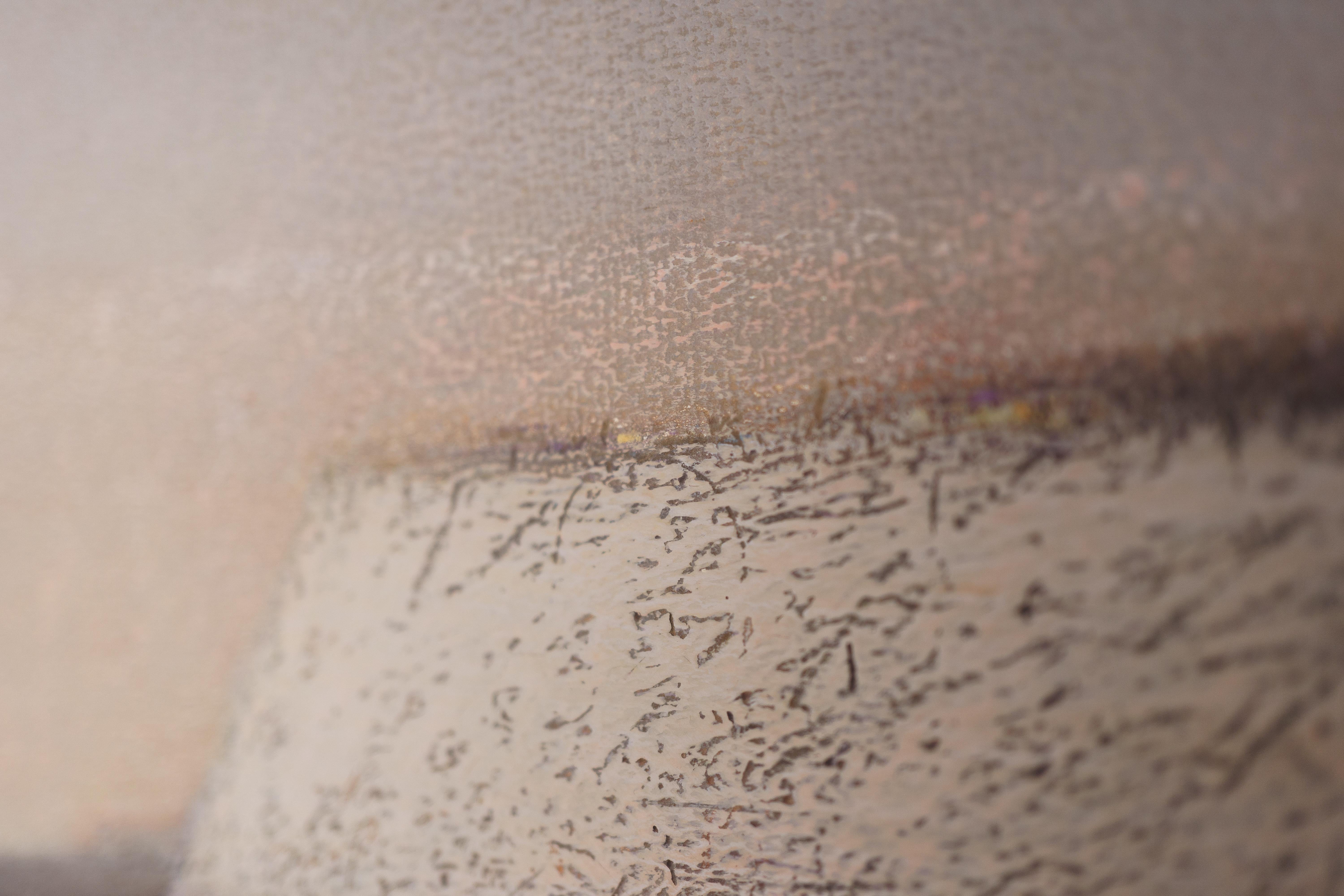 SILK ROAD - Contemporary Landscape Oil Pastel  Painting, Warm Tones 3