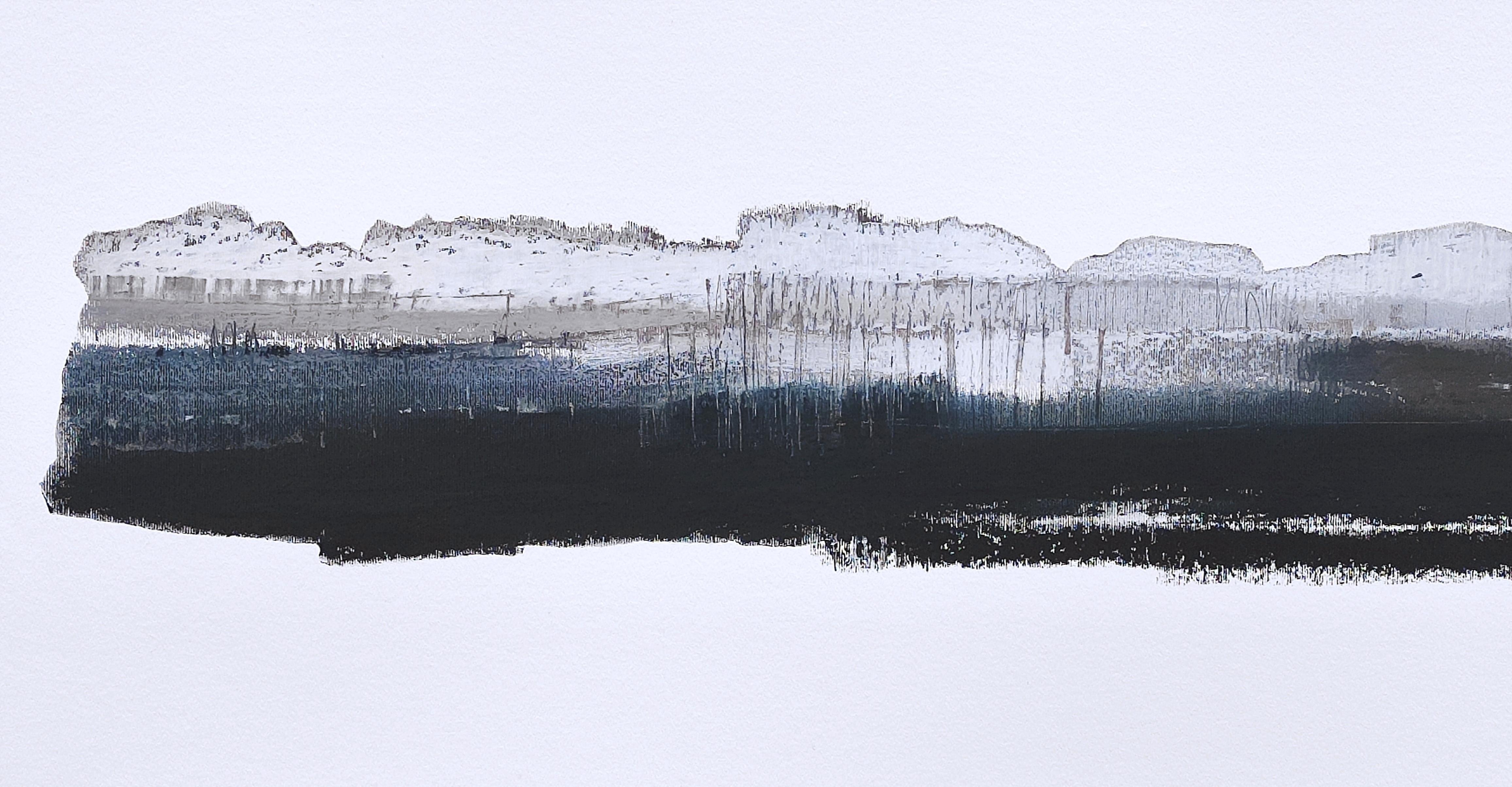 Tres estanques  - Paisaje expresivo contemporáneo Pintura al óleo Pastel - Painting Contemporáneo de Janusz Kokot