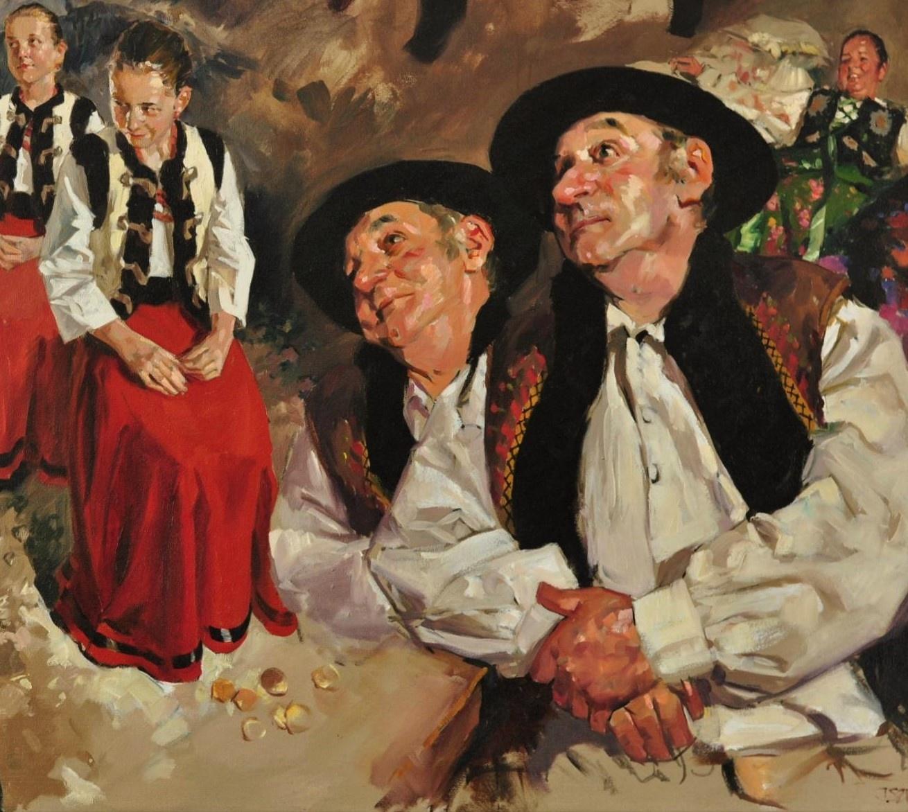 Una doppia visione - 21 Secolo, Ritratto contemporaneo, Pittura ad olio, Realistico - Painting di Janusz Szpyt