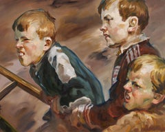 Baboon's butt - Contemporary Portrait Oil Painting, Realistic