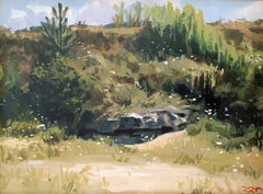 Roztocze - Peinture à l'huile de paysage contemporain, réalisme, art polonais