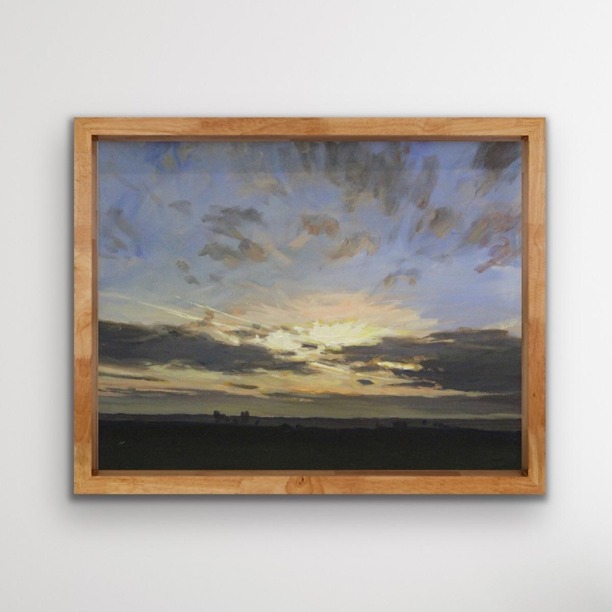 Sunset - XXI Jahrhundert, Zeitgenössische Landschaft, Ölgemälde, Realistisch (Realismus), Painting, von Janusz Szpyt