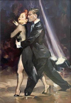 Tango - Contemporary Portrait Oil Painting, Realistic, Polish artist
