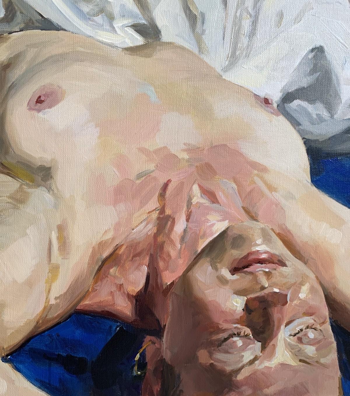 Akt- weibliches Porträt, Ölgemälde, realistisch, polnische Künstlerin (Realismus), Painting, von Janusz Szpyt