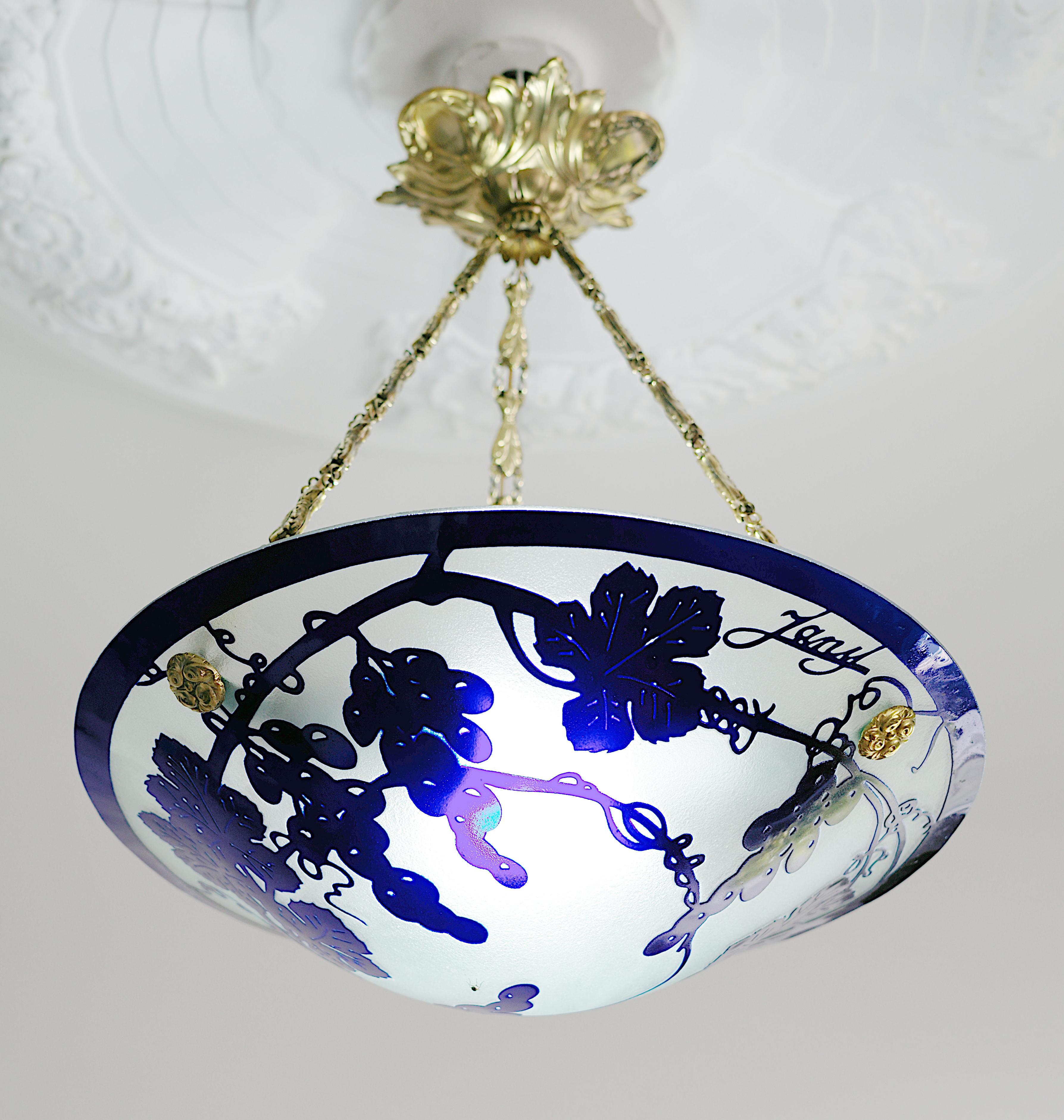 Lampadario a sospensione Art Déco francese JANY, 1920 in vendita 3