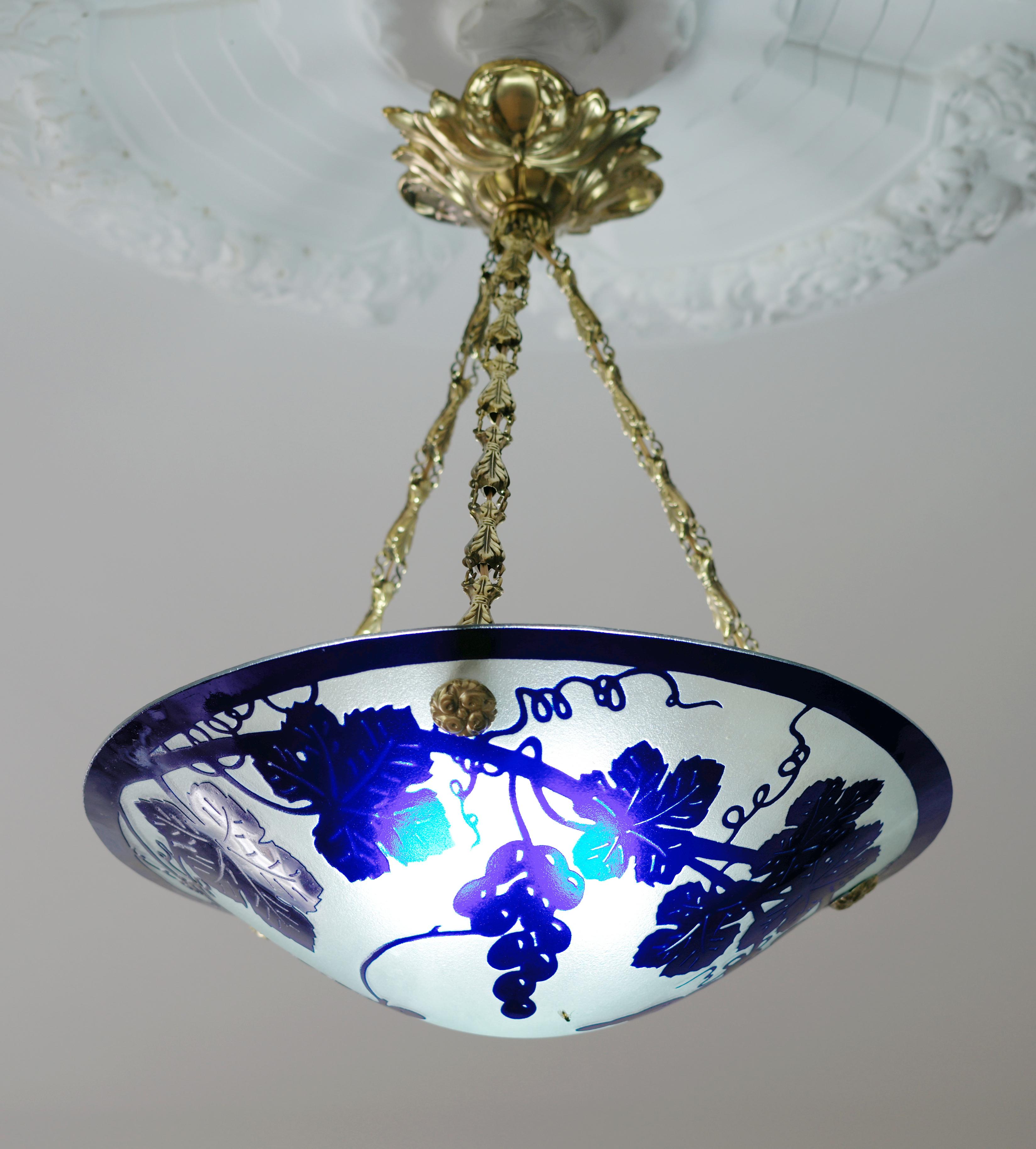 Lampadario a sospensione Art Déco francese JANY, 1920 in vendita 5