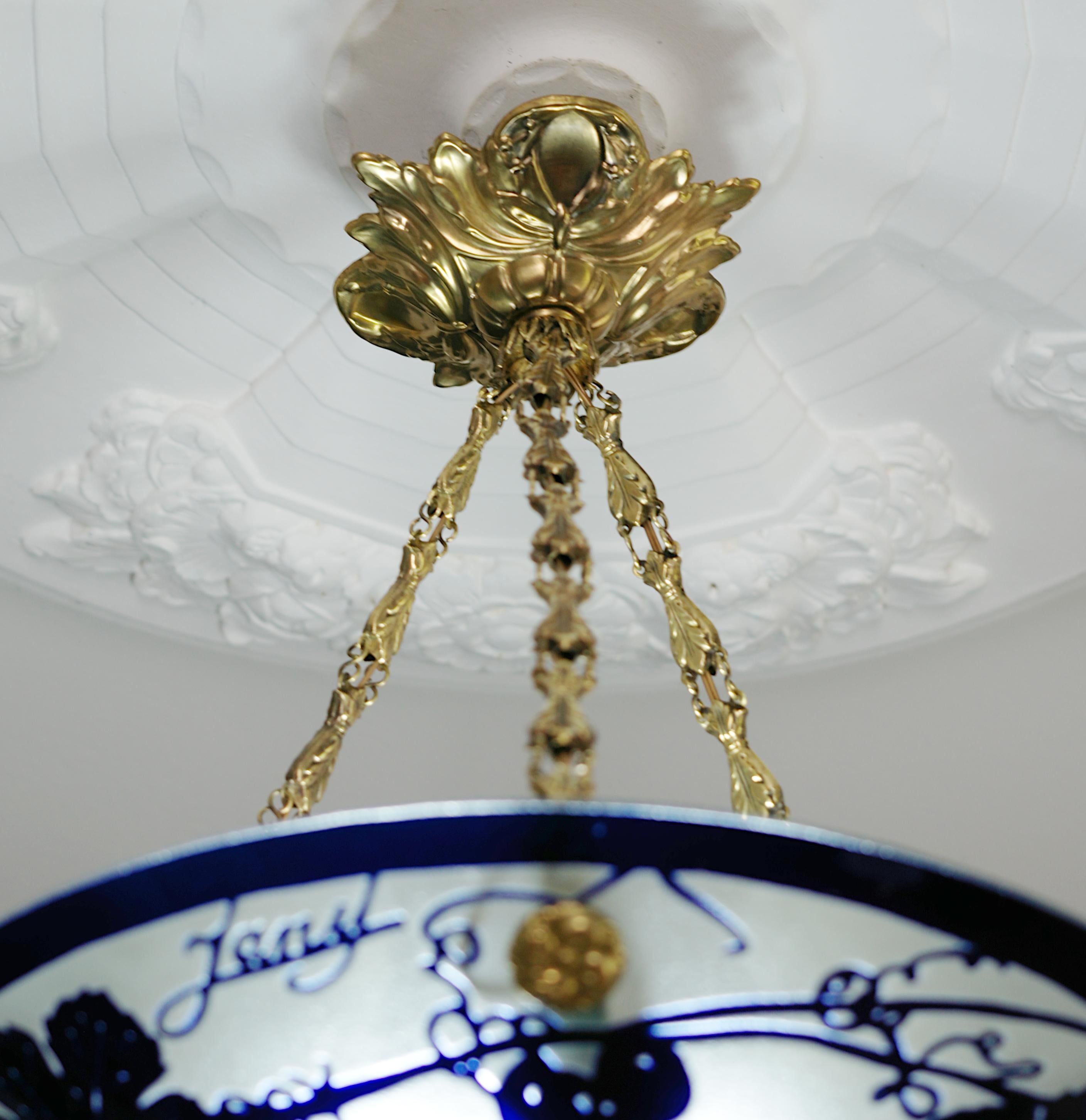 Lampadario a sospensione Art Déco francese JANY, 1920 in vendita 6