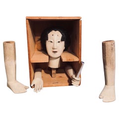 Antique Japaese Bubraku Life-size Imperial Head, Hands, and Legs