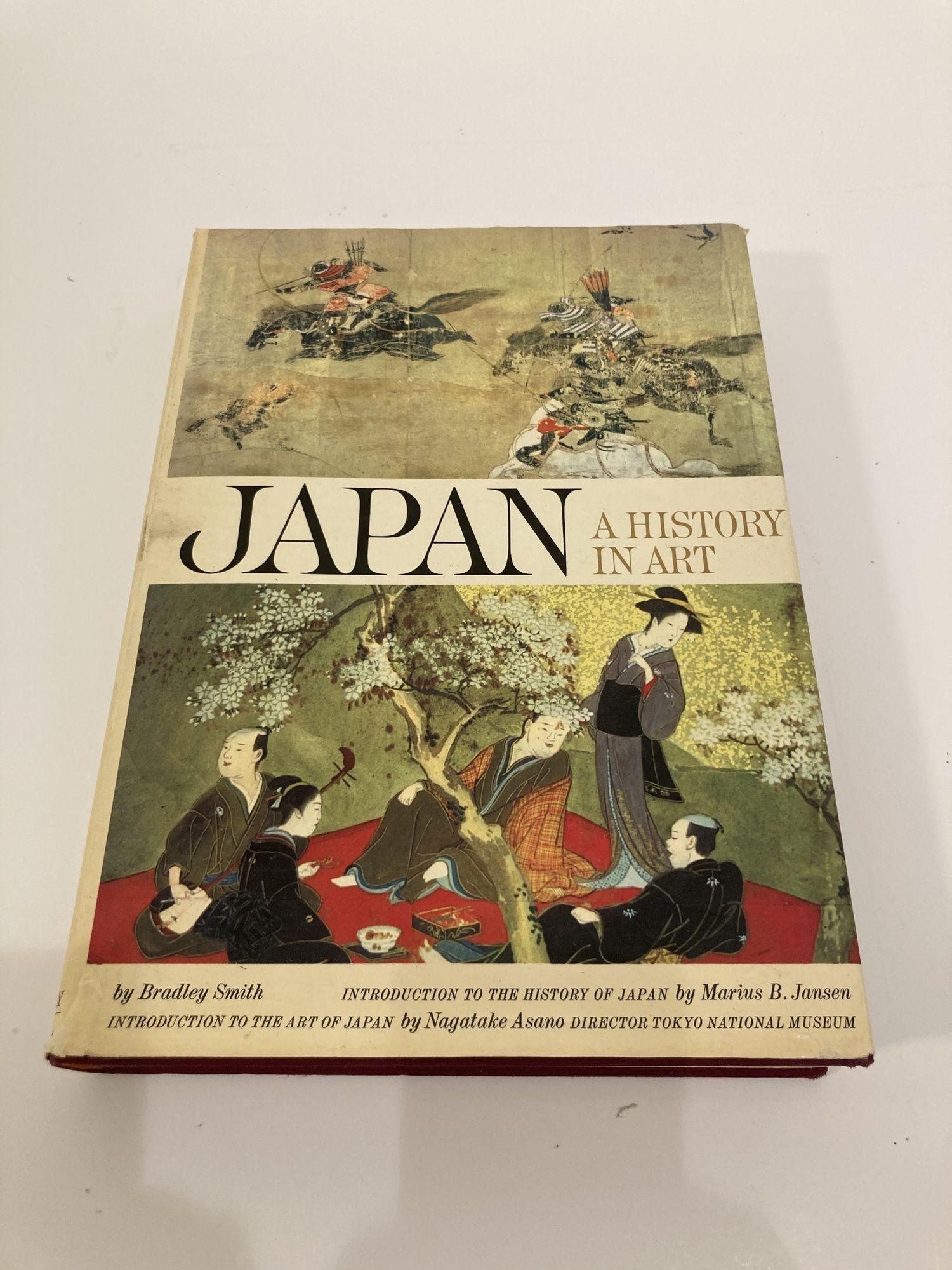 Japan; a history in art Book by Bradley Smith.
Bradley Smith, Robert Kimmel Smith Simon and Schuster,
Travel - 295 pages

1st edition 1st printing 1964.
Place Of Publication New York
Date Published 1964.
Binding Hardcover
Presents the