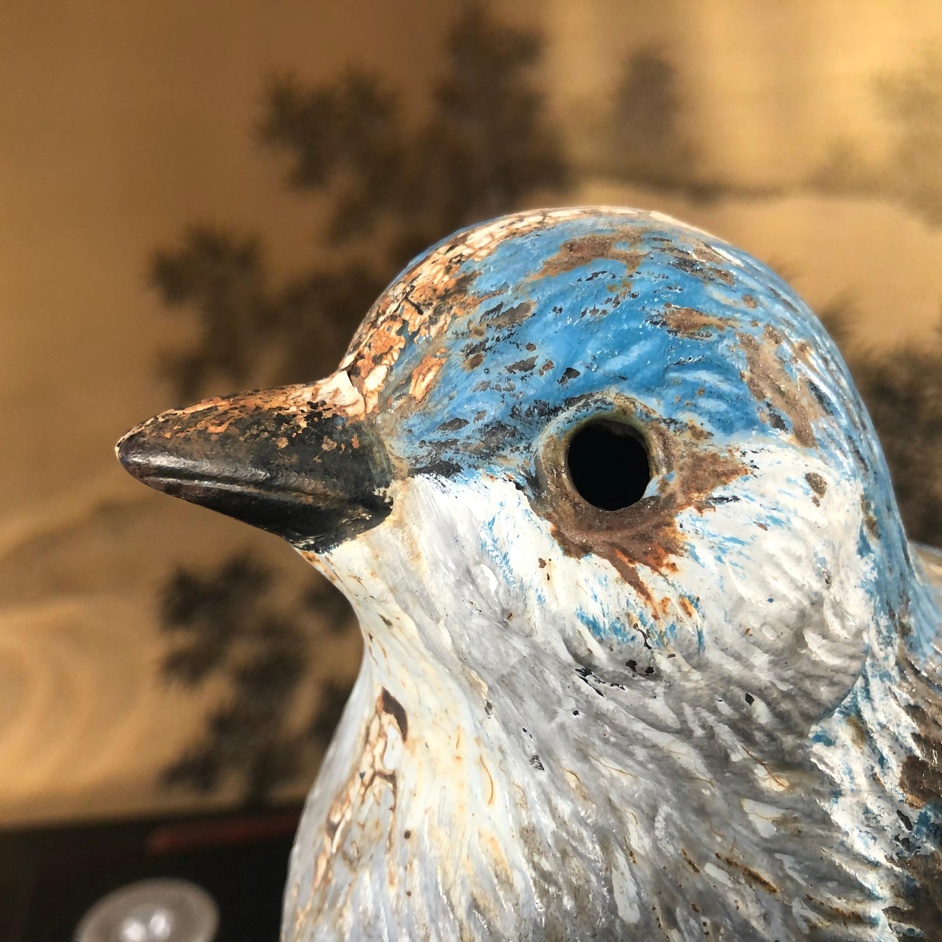Hand-Painted Japan Blue Bird Garden Lantern