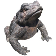 Japan Antique Bronze "Frog" Kaeru 100 Years Old