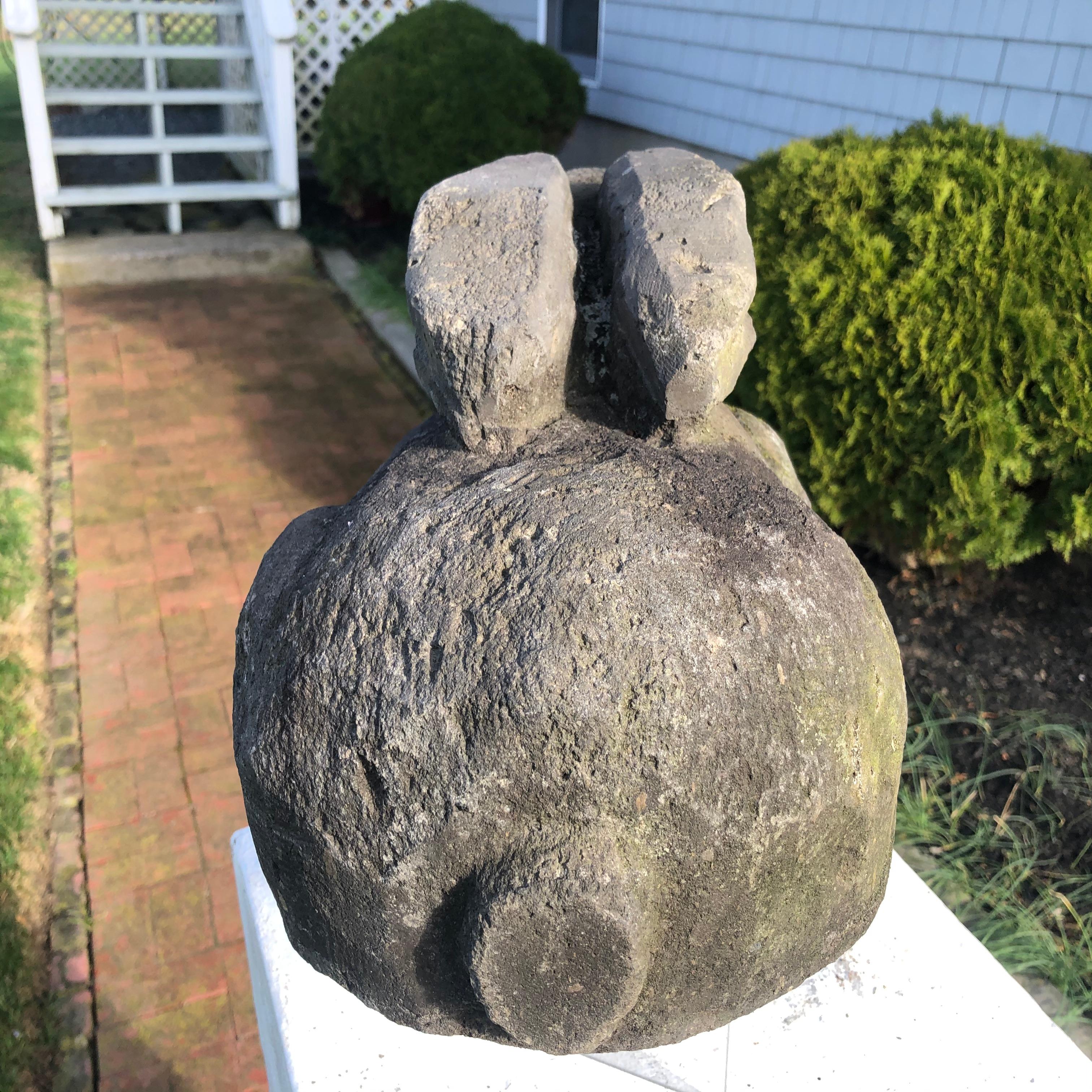 Japan Carved Garden Rabbit, Big Ears 4