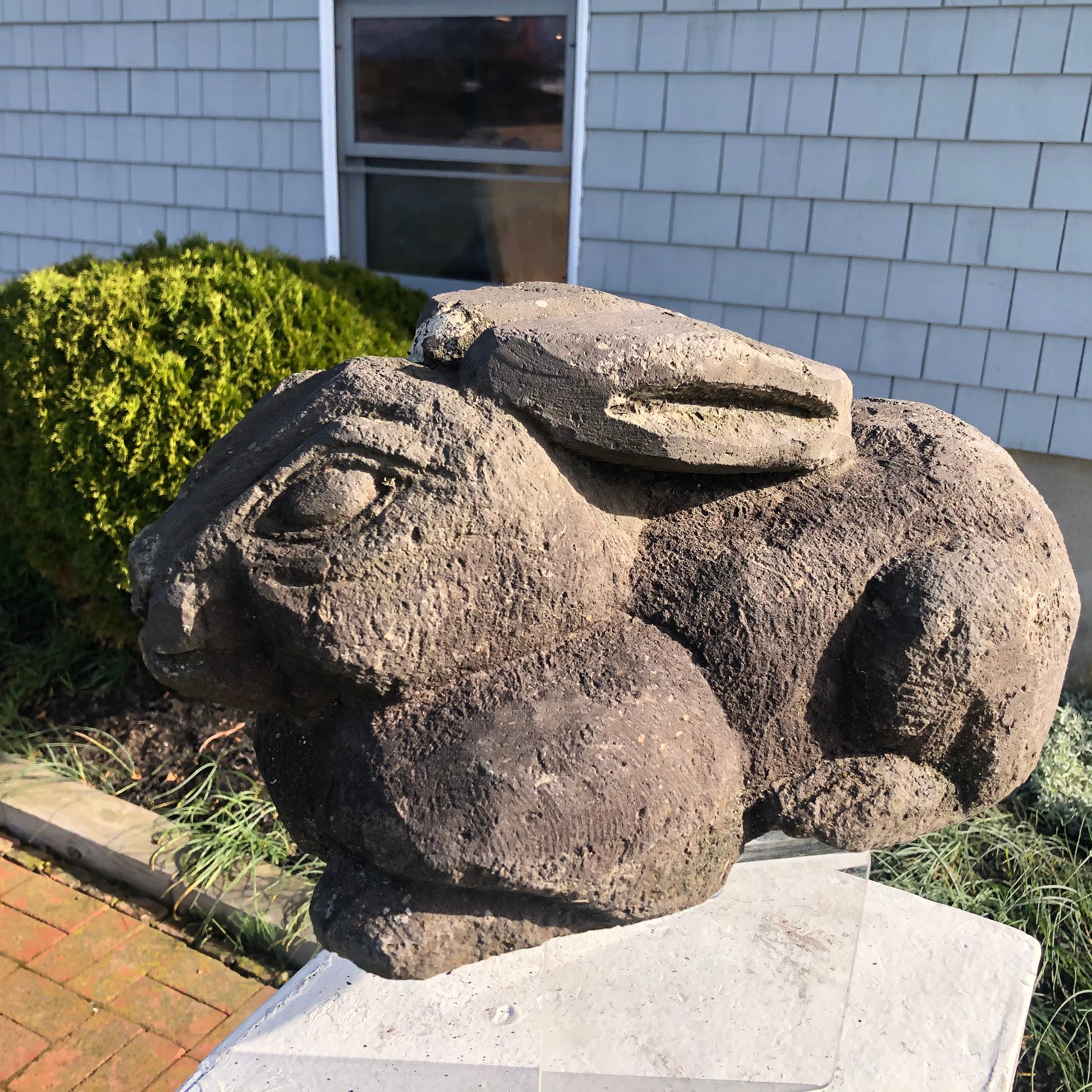 Japan Carved Garden Rabbit, Big Ears 6