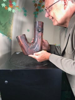 Japan Antique Hand-Carved Ceiling Beam Hook Sculpture, 1890