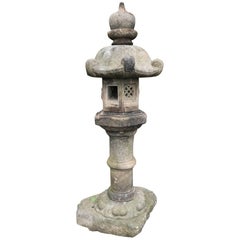 Japan Antique Kasuga "Deer" Granite Stone Lantern, 19th Century