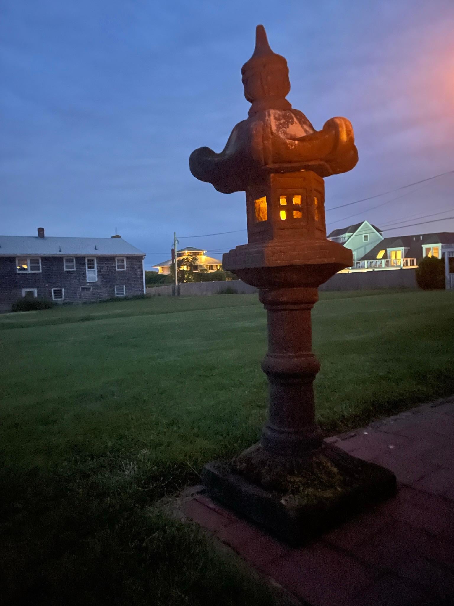 Japanese Japan Antique Kasuga Stone Lantern, Fine Details