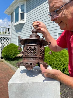 Japan Antique Lantern with Bells and Exquisite Details