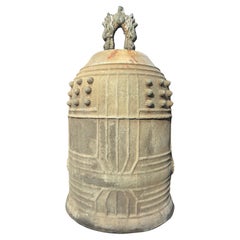 Japan Antique Large Bronze Bell With Pleasing Sound 20"