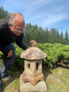 Japan Antique Okigata Moon And Sun Lantern