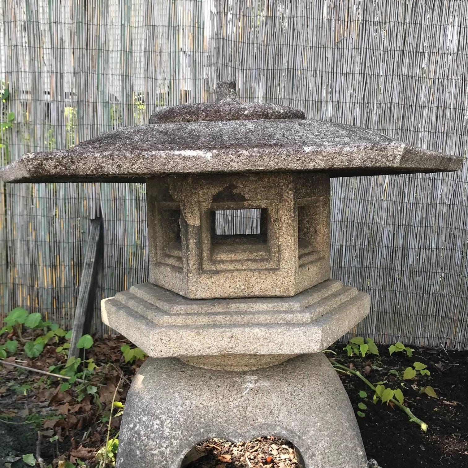 Japanese Japan Antique Stone Lantern 