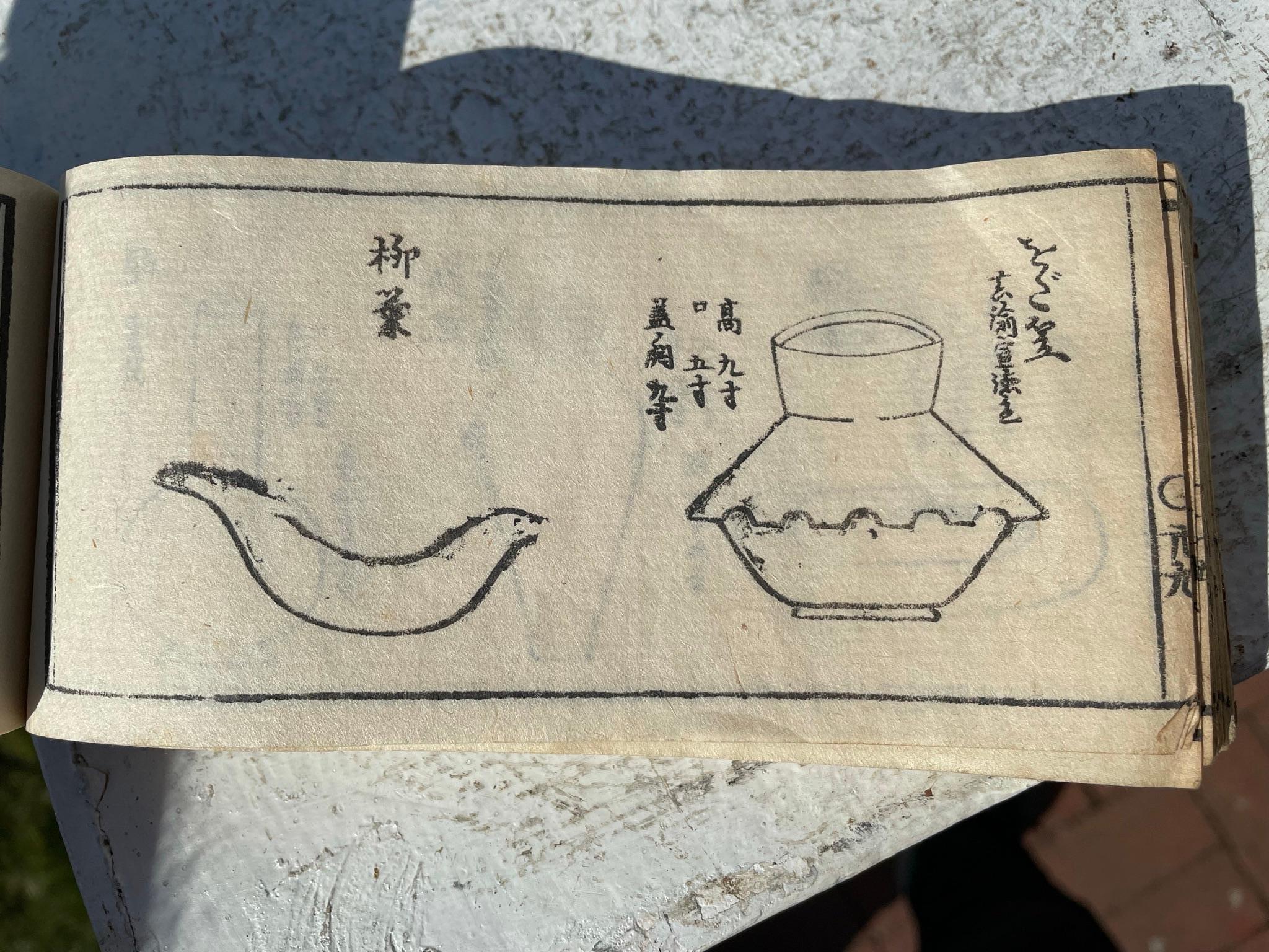 Japan Antique Tea Guide Chado Ceremony Woodblock Prints Book 1850 7