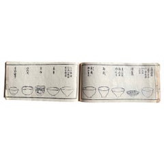Japan Antique Tea Guide Chado Ceremony Woodblock Prints Book 1850