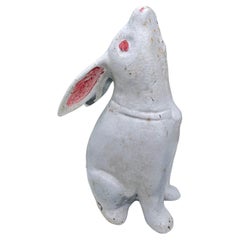Japan 1920s White Garden “Moon Gazing" Rabbit