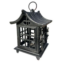 Japan Big Black Timber Roof Mountain House Lighting Lantern