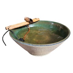Vintage Japan Big Handmade Bowl Set "+Water Spigot & Pump" One-of-a-Kind Water Feature