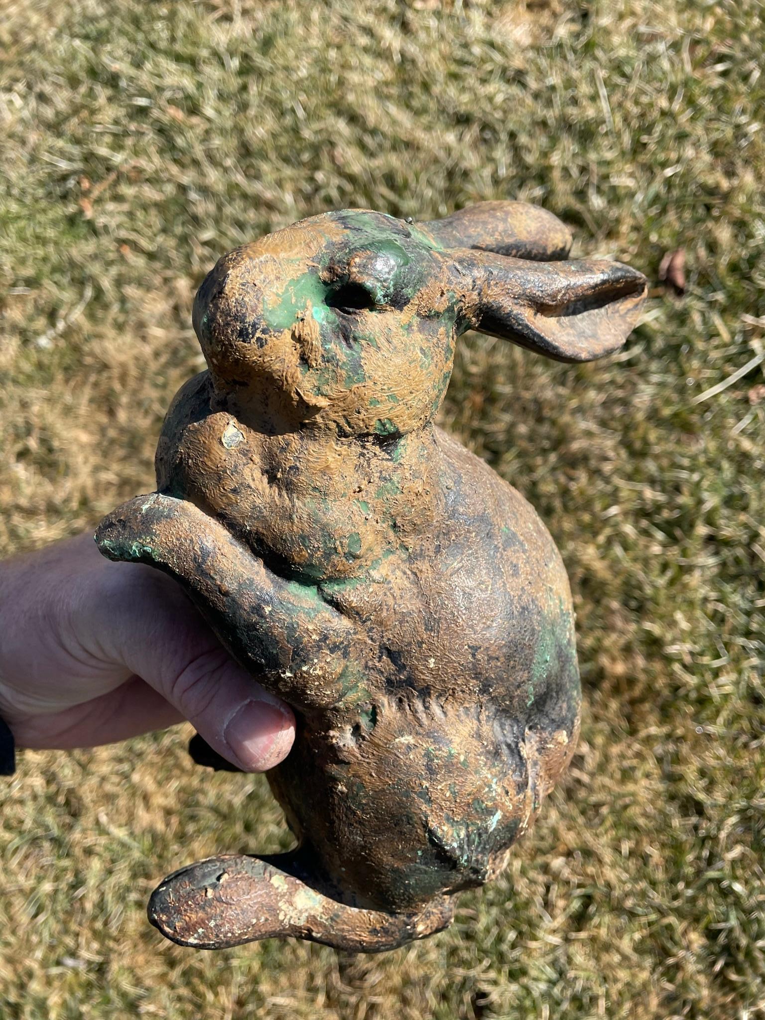 Japan Big Plump Standing Gilt Garden Rabbit 6