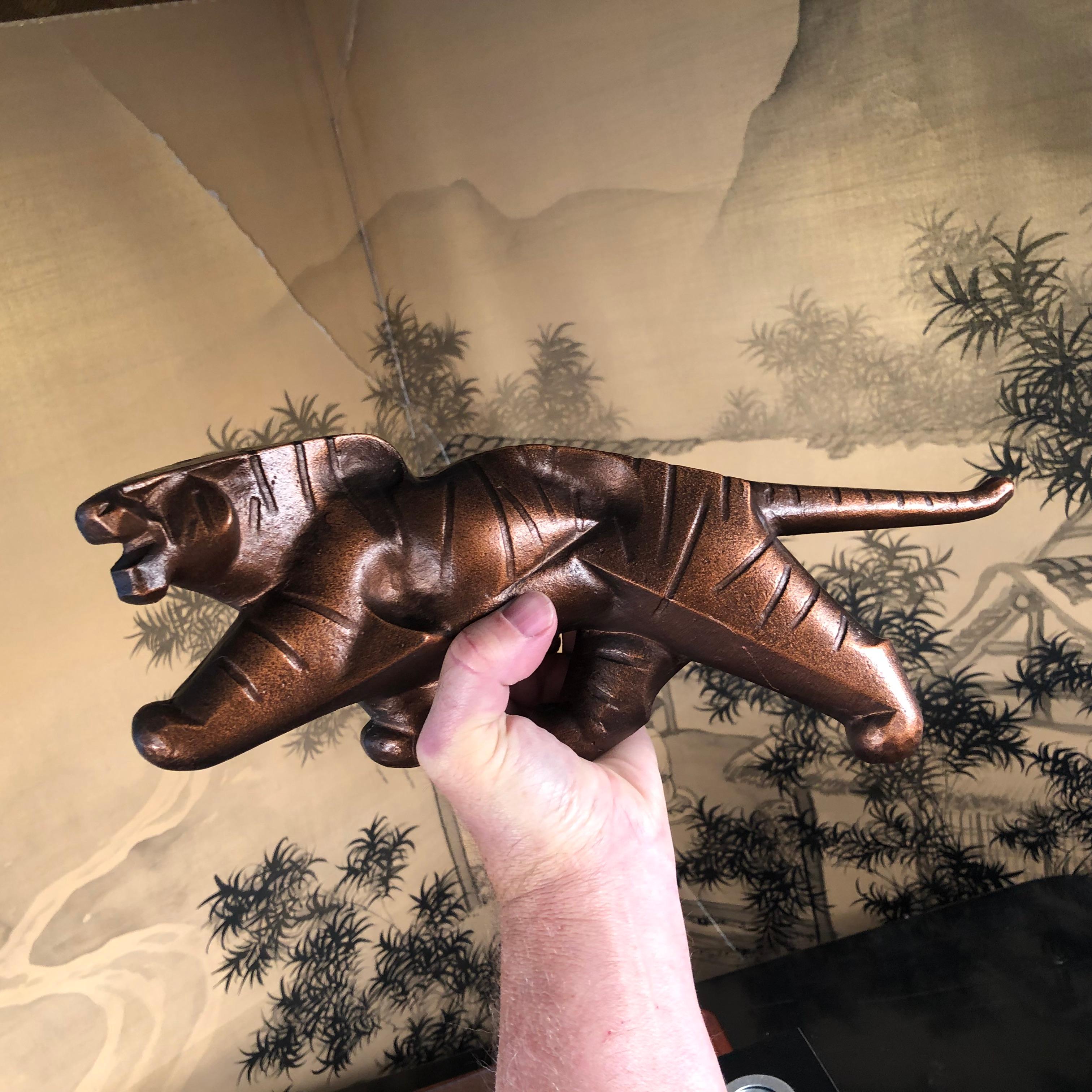 Japan Big Tiger Bronze Master Work by Famous Artist Sotaro Saegusa 5