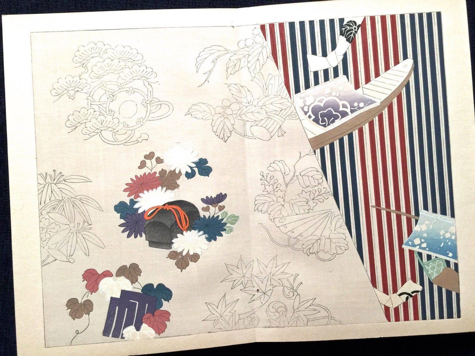 Japan Brilliant Color Fashion Woodblock Prints Album 40 Frameable Prints, 1933 8