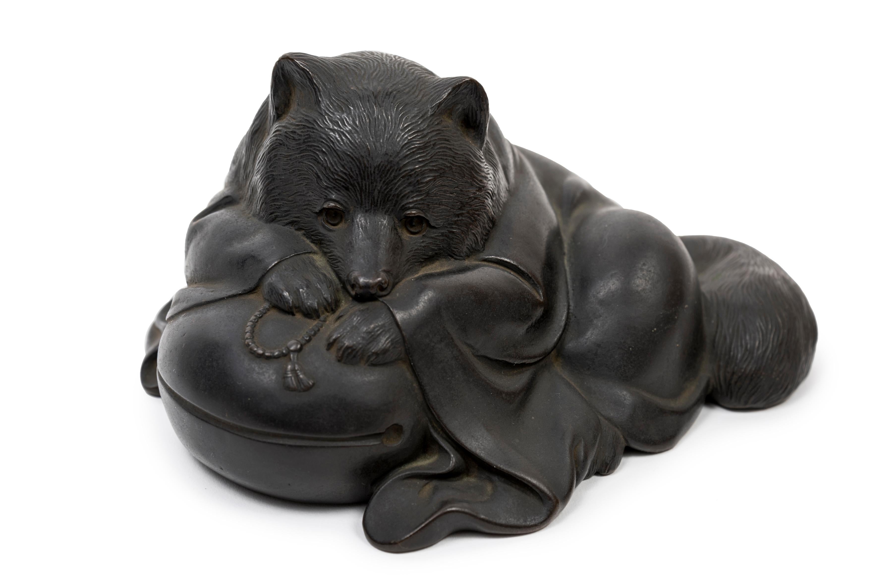 Japonisme Japan bronze Tanuki Taishô era