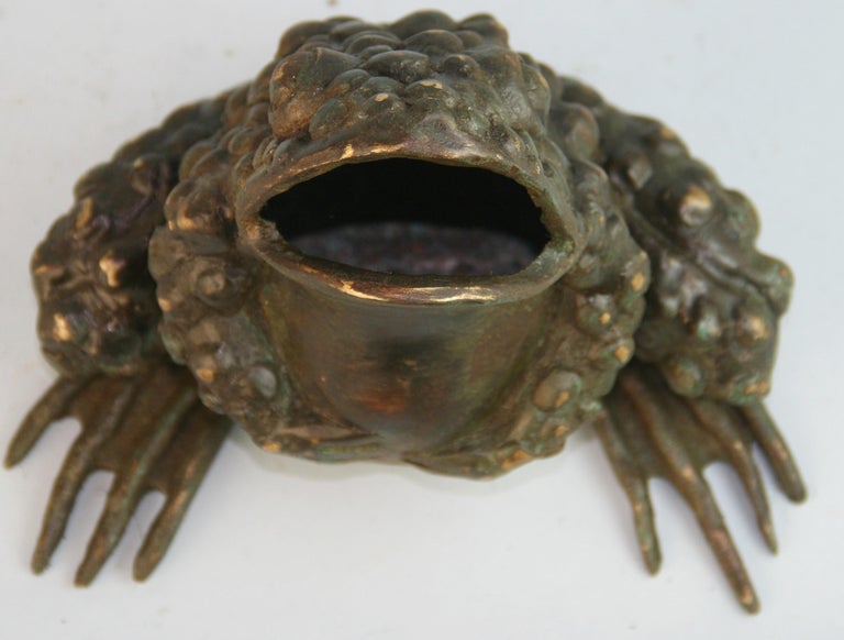 Japan Cast Bronze Frog Toad Kaeru For Sale 5