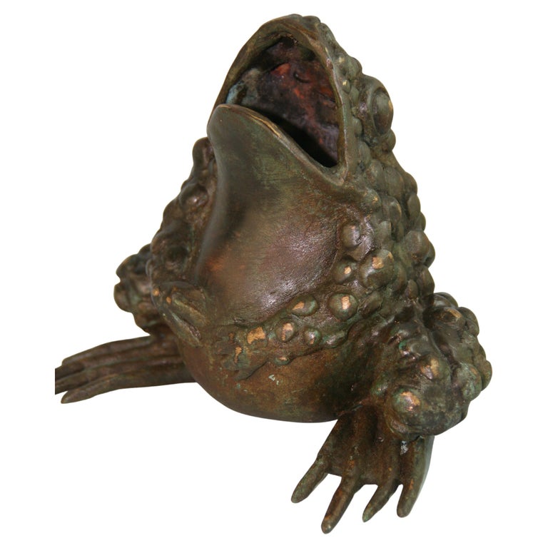 Japan Cast Bronze Frog Toad Kaeru For Sale