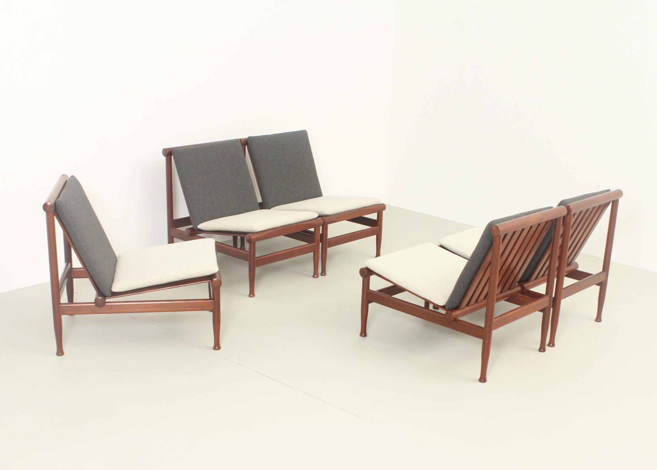 Japan Easy Chairs by Kai Lyngfeldt Larsen for Søborg, Denmark, 1950's For Sale 4