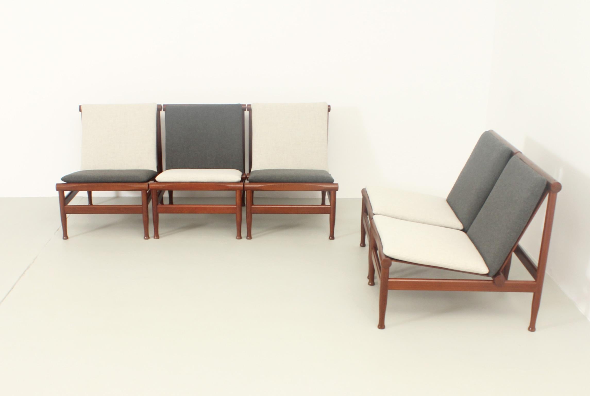Japan Easy Chairs by Kai Lyngfeldt Larsen for Søborg, Denmark, 1950's For Sale 1