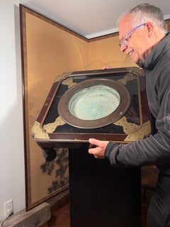 Japan Elegant Antique Rich Black Lacquer Table, 1852 With Signed Box