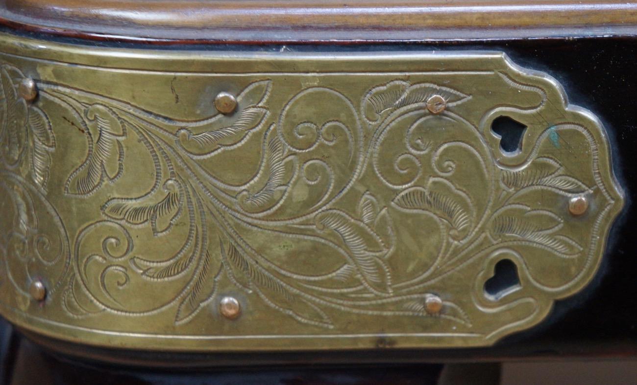 Japan Elegant Antique Rich Black Lacquer Table, 1852 & Signed Box 6