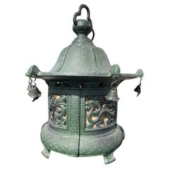 Japan Exquisite Vintage Dragon Lantern Newly Electrified